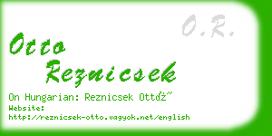 otto reznicsek business card